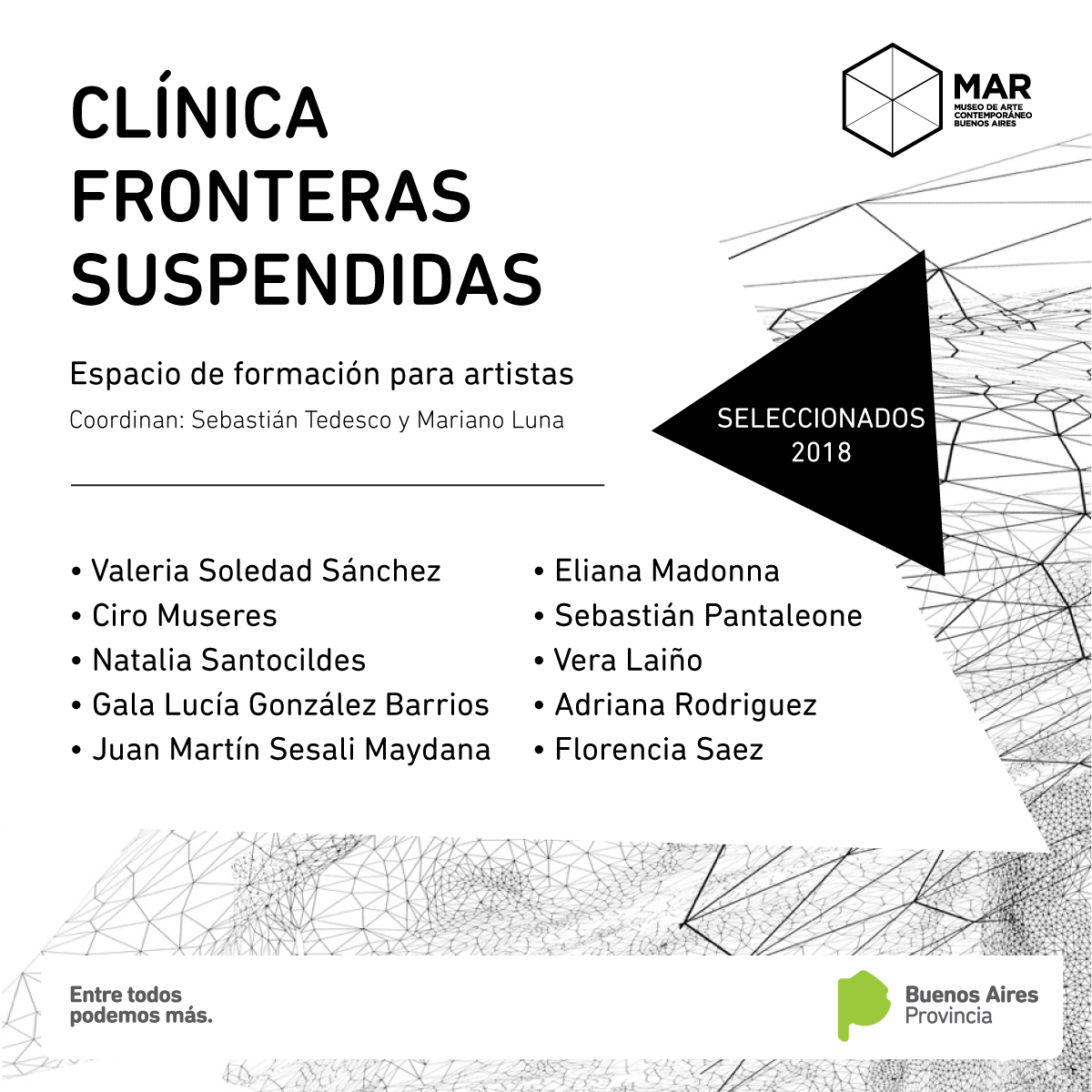 MAR Museo - Ciro Múseres, seleccionado para participar en la Clínica Fronteras Suspendidas 2018.